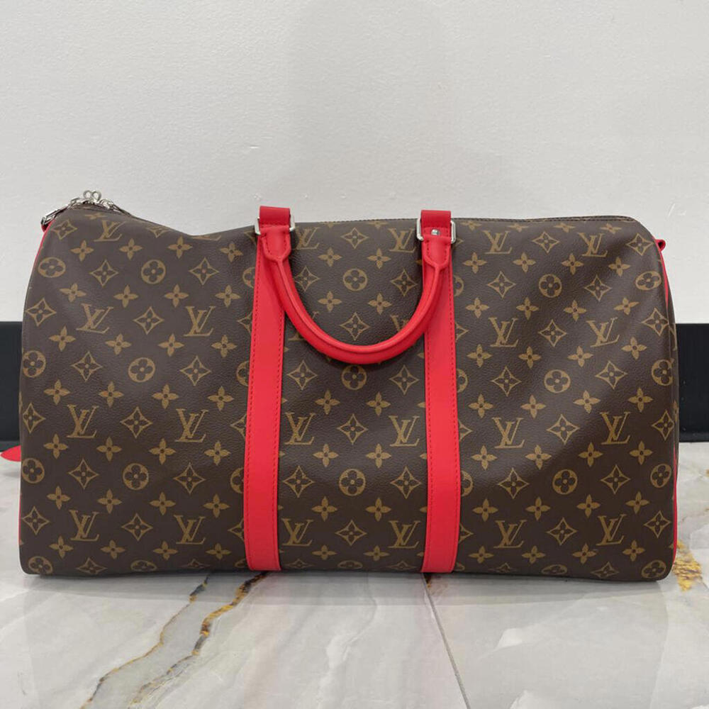 Louis Vuitton Red / Monogram Keepall 50 *orig retail $2860* - Picture 5 of 10